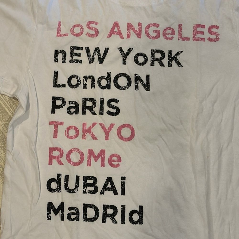 Prince Peter Collection Women’s ‘city listing’ Graphic T-Shirt - Picture 3 of 6
